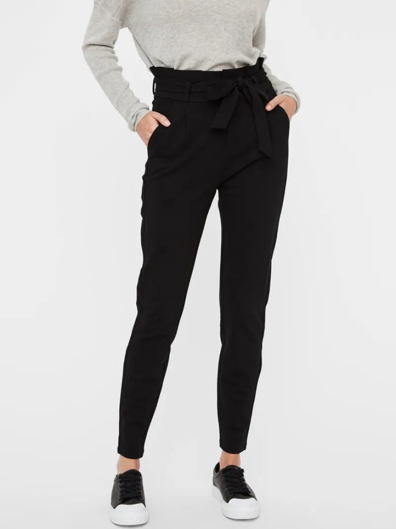 Vero Moda Hosen*VMEVA HW LOOSE PAPERBAG PANT NOOS Black