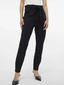 Vero Moda Hosen*VMEVA HW LOOSE PAPERBAG PANT NOOS Black