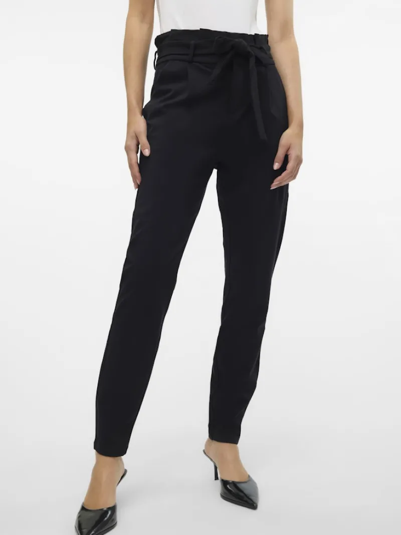 Vero Moda Hosen*VMEVA HW LOOSE PAPERBAG PANT NOOS Black