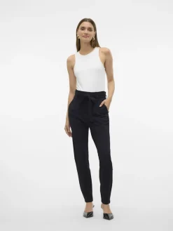Vero Moda Hosen*VMEVA HW LOOSE PAPERBAG PANT NOOS Black
