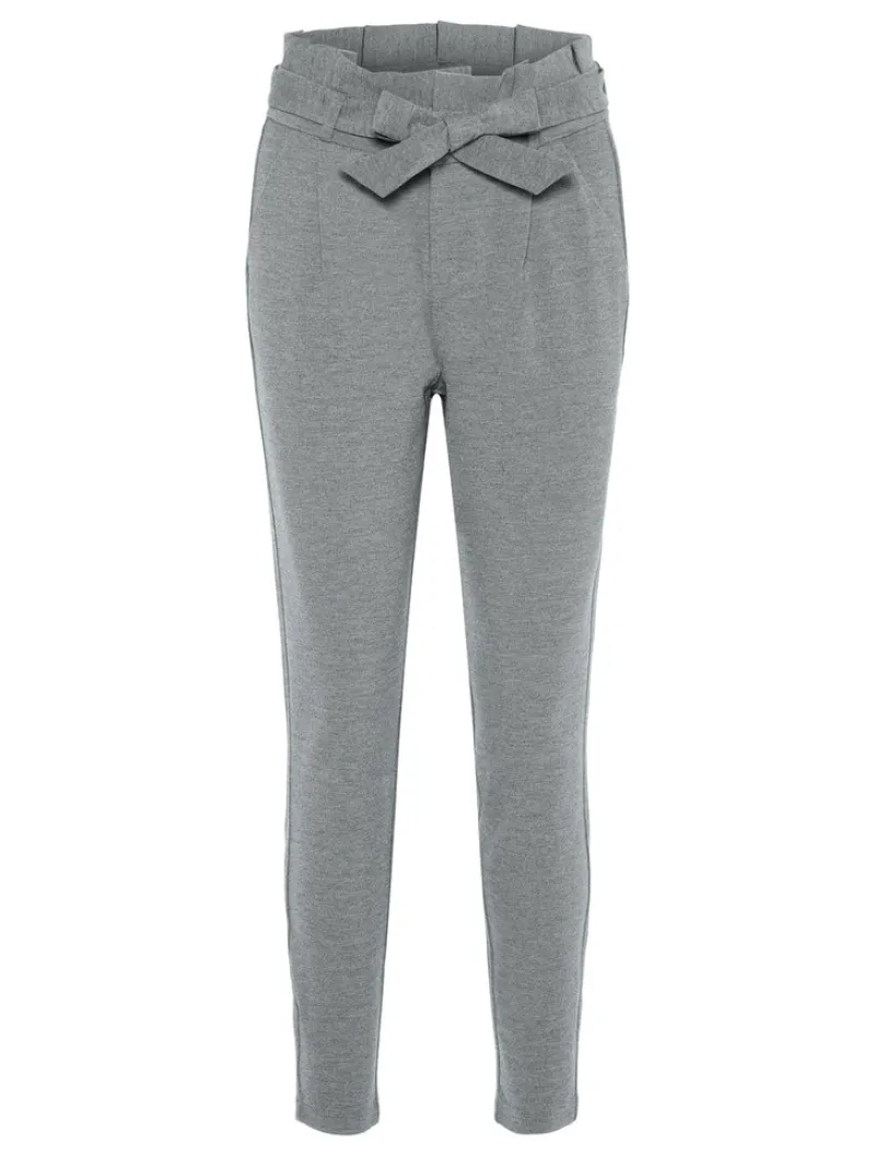 Vero Moda Hosen*VMEVA HW LOOSE PAPERBAG PANT NOOS Medium Grey Melange