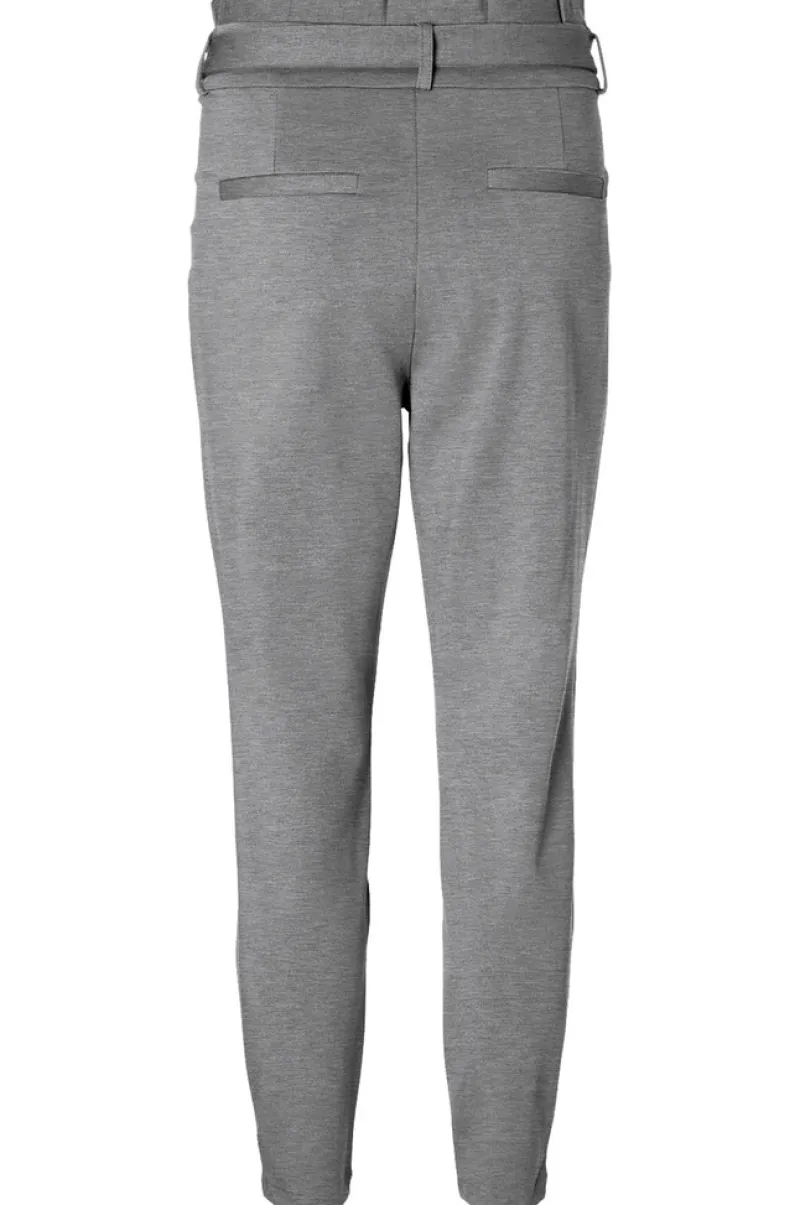 Vero Moda Hosen*VMEVA HW LOOSE PAPERBAG PANT NOOS Medium Grey Melange
