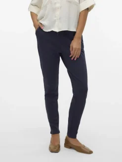 Vero Moda Hosen*VMEVA MR LOOSE STRING PANT GA NOOS Night Sky