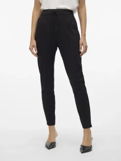 Vero Moda Hosen*VMEVA MR LOOSE STRING PANT GA NOOS Black