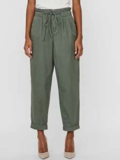 Vero Moda Hosen*VMEVANY HR LOOSE STRING ANKL PANT GA Laurel Wreath
