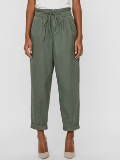 Vero Moda Hosen*VMEVANY HR LOOSE STRING ANKL PANT GA Laurel Wreath