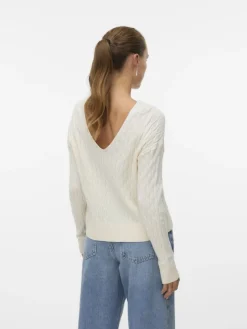 Vero Moda Pullover & Sweatshirts*VMFANTASTIC LS V-BACK CABLE PULLOVER birch