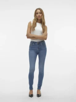 Vero Moda Jeans*VMFLASH MR SKINNY JEANS LI347 GA NOOS Medium Blue Denim