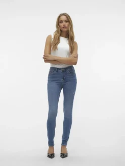 Vero Moda Jeans*VMFLASH MR SKINNY JEANS LI347 GA NOOS Medium Blue Denim