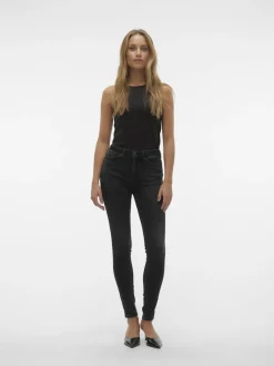 Vero Moda Jeans*VMFLASH MR SKINNY JEANS LI111 GA NOOS Black Denim