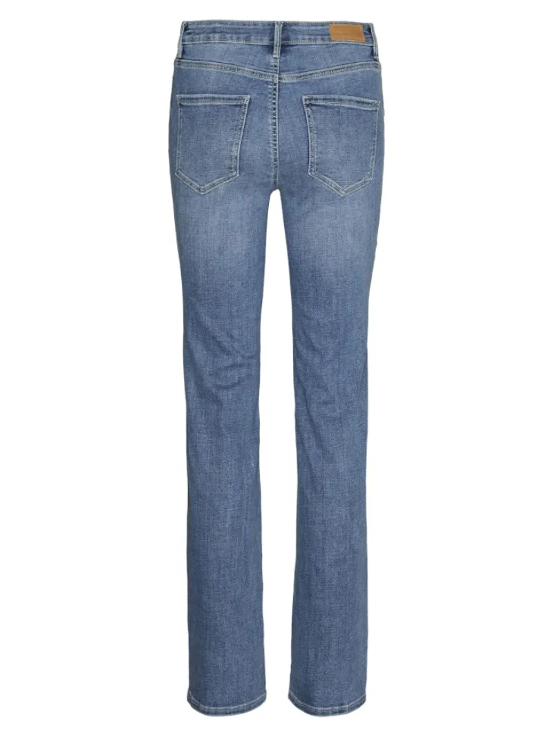 Vero Moda Jeans*VMFLASH MR STRAIGHT JEANS LI347 GA NOOS Medium Blue Denim
