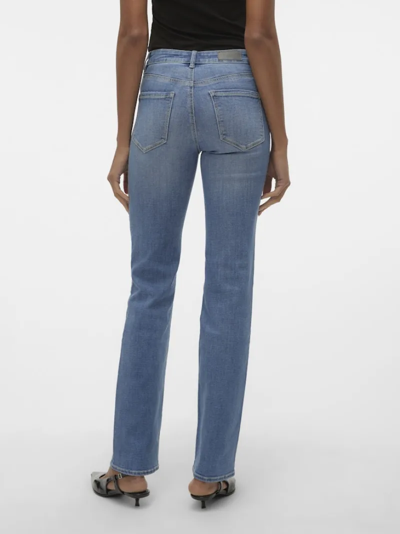 Vero Moda Jeans*VMFLASH MR STRAIGHT JEANS LI347 GA NOOS Medium Blue Denim
