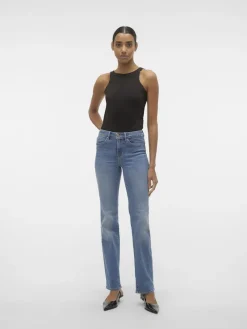 Vero Moda Jeans*VMFLASH MR STRAIGHT JEANS LI347 GA NOOS Medium Blue Denim