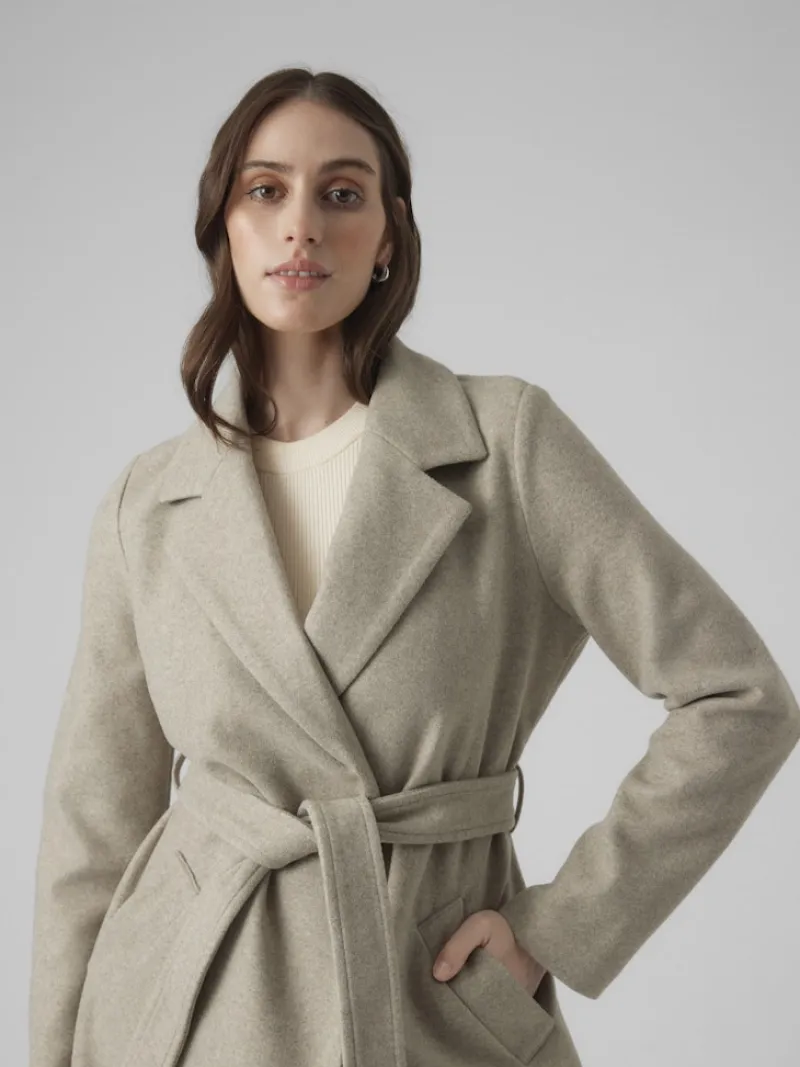 Vero Moda Jacken*VMFORTUNEAYA LONG COAT GA NOOS Silver Mink