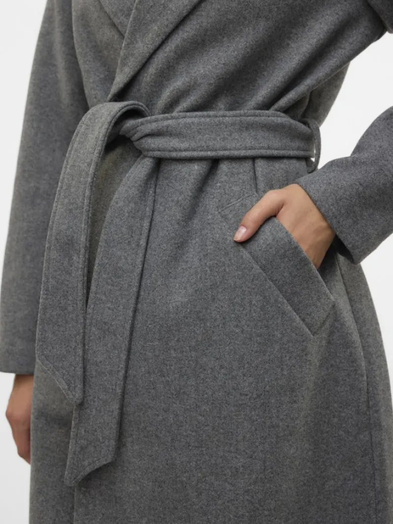 Vero Moda Jacken*VMFORTUNEAYA LONG COAT GA NOOS Medium Grey Melange