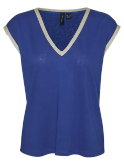 Vero Moda Shirts*VMGALDORA SL TOP JRS BTQ mazarine blue