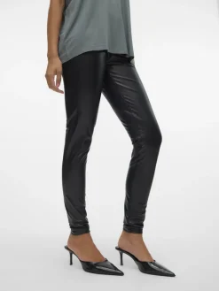 Vero Moda Hosen*VMGANA MW PL LEGGING NOOS Black