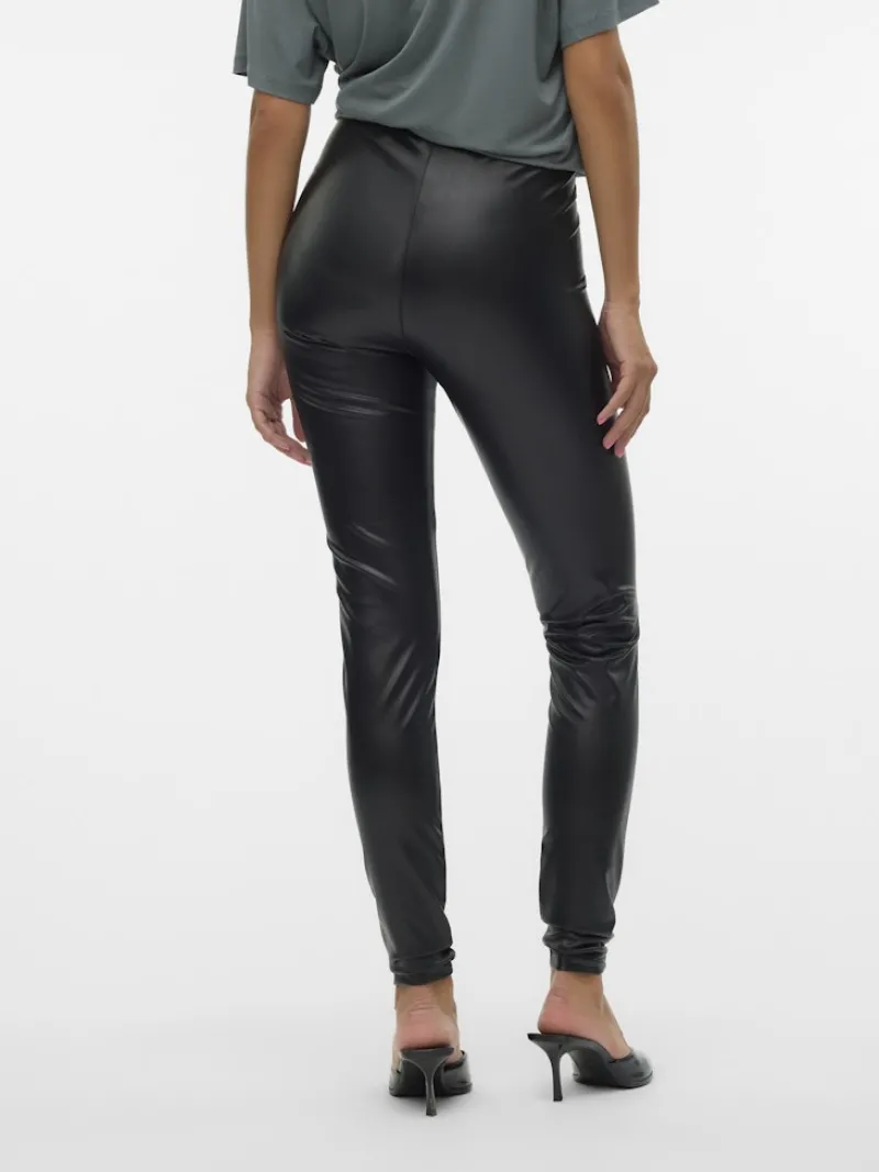 Vero Moda Hosen*VMGANA MW PL LEGGING NOOS Black