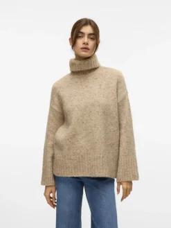 Vero Moda Pullover & Sweatshirts*VMINGRID LS ROLL NECK PULLOVER NOOS Silver Mink