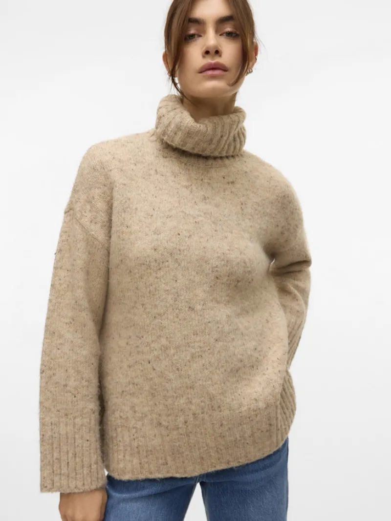 Vero Moda Pullover & Sweatshirts*VMINGRID LS ROLL NECK PULLOVER NOOS Silver Mink