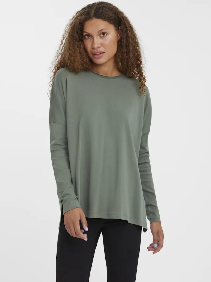 Vero Moda Shirts*VMIRIS LS OVERSIZE TEE NOOS Laurel Wreath