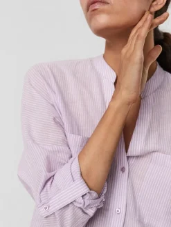 Vero Moda Blusen*VMISABELL L/S FOLD UP TUNIC NOOS lavendula