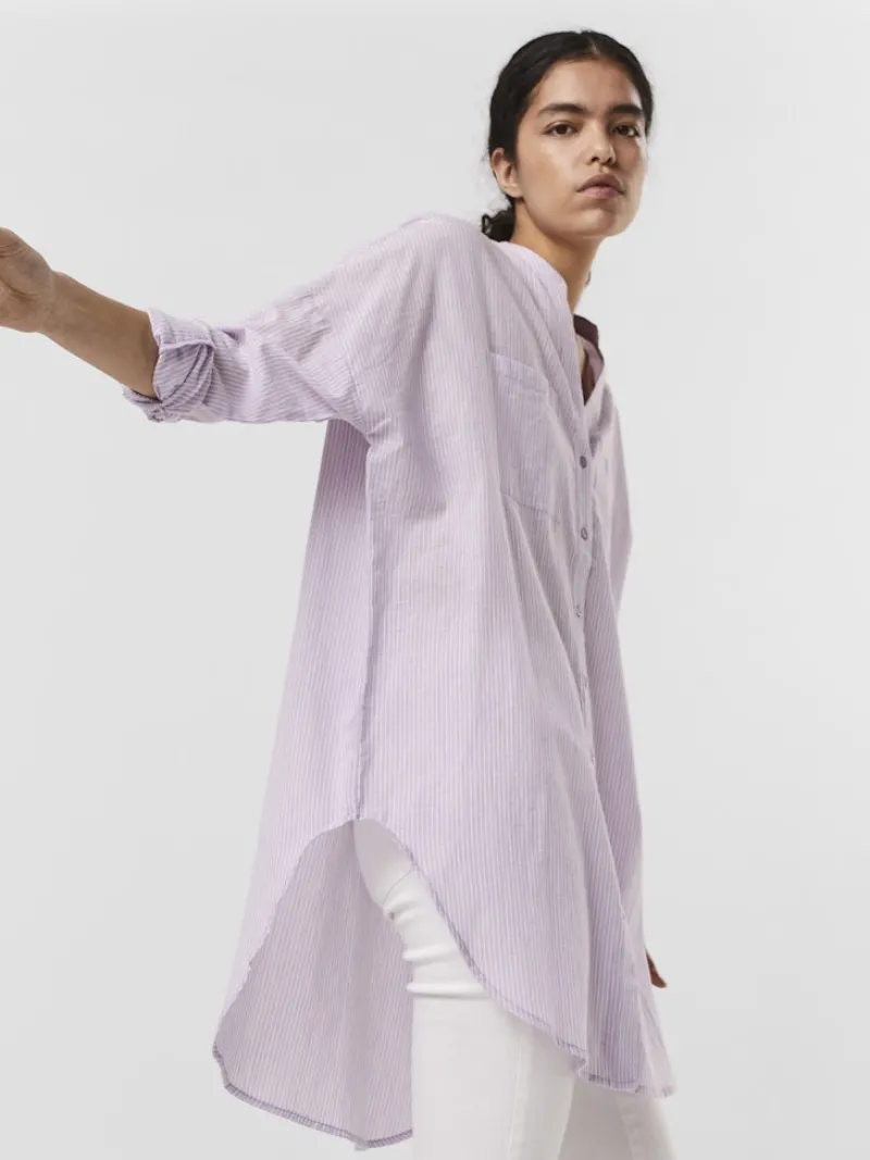 Vero Moda Blusen*VMISABELL L/S FOLD UP TUNIC NOOS lavendula