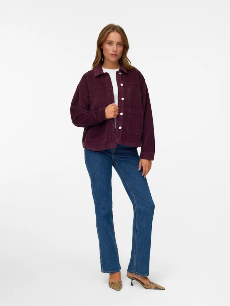 Vero Moda Jacken*VMJAMIE LS CORDUROY SHACKET MIX NOOS Winetasting