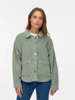 Vero Moda Jacken*VMJAMIE LS CORDUROY SHACKET MIX NOOS lily pad