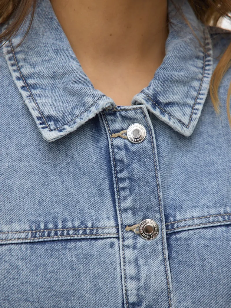 Vero Moda Jacken*VMJAMIE LS DENIM SHACKET MIX GA NOOS Light Blue Denim