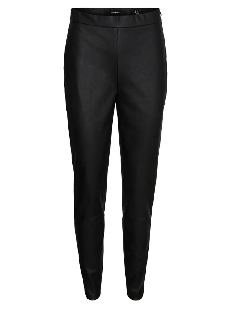 Vero Moda Hosen*VMJANNI HW PU LEGGING NOOS Black