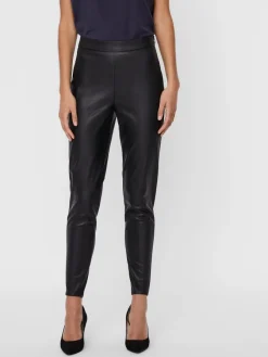 Vero Moda Hosen*VMJANNI HW PU LEGGING NOOS Black
