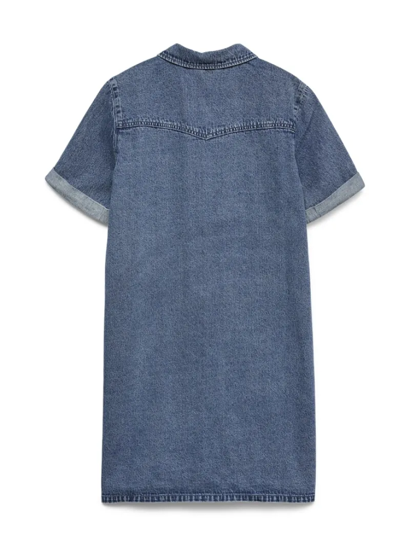 Vero Moda Kleider*VMJENNIE SS SHORT DENIM DRESS GA NOOS Medium Blue Denim