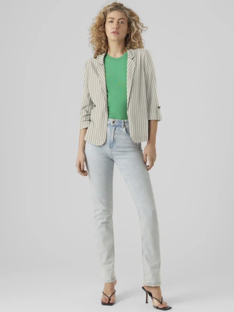 Vero Moda Jacken*VMJESMILO 3/4 LOOSE BLAZER WVN NOOS silver lining2