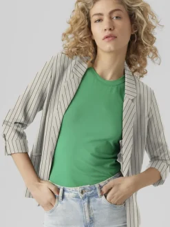 Vero Moda Jacken*VMJESMILO 3/4 LOOSE BLAZER WVN NOOS silver lining2