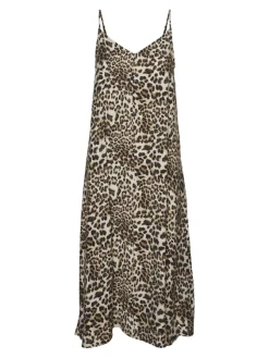 Vero Moda Kleider*VMJOSIE CALF SINGLET DRESS WVN GA sandshell