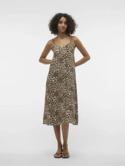 Vero Moda Kleider*VMJOSIE CALF SINGLET DRESS WVN GA sandshell