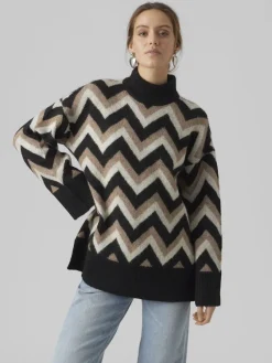 Vero Moda Pullover & Sweatshirts*VMKALINA LS HIGHNECK LONG PULLOVER GA black1