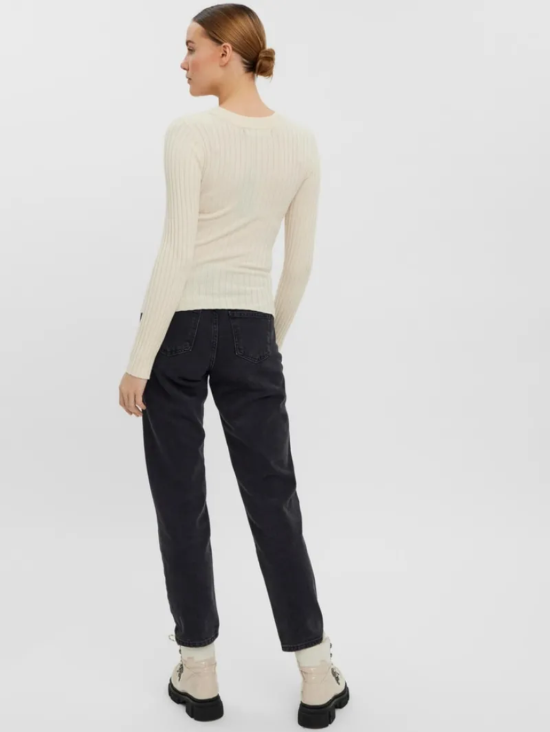 Vero Moda Pullover & Sweatshirts*VMKIKI LS O-NECK RIB BLOUSE GA NOOS birch
