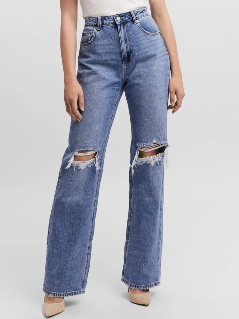 Vero Moda Jeans*VMKITHY HR STRAIGHT JEANS LI363 NOOS Medium Blue Denim