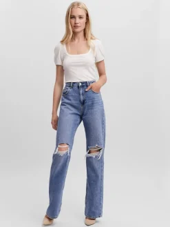 Vero Moda Jeans*VMKITHY HR STRAIGHT JEANS LI363 NOOS Medium Blue Denim