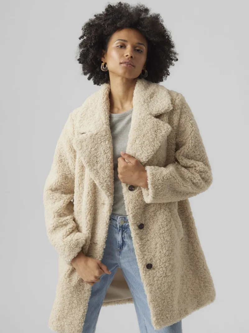 Vero Moda Jacken*VMKYLIE TEDDY COAT GA BOO oatmeal