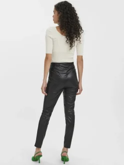 Vero Moda Hosen*VMLANA HR PL SLIM PANT Black