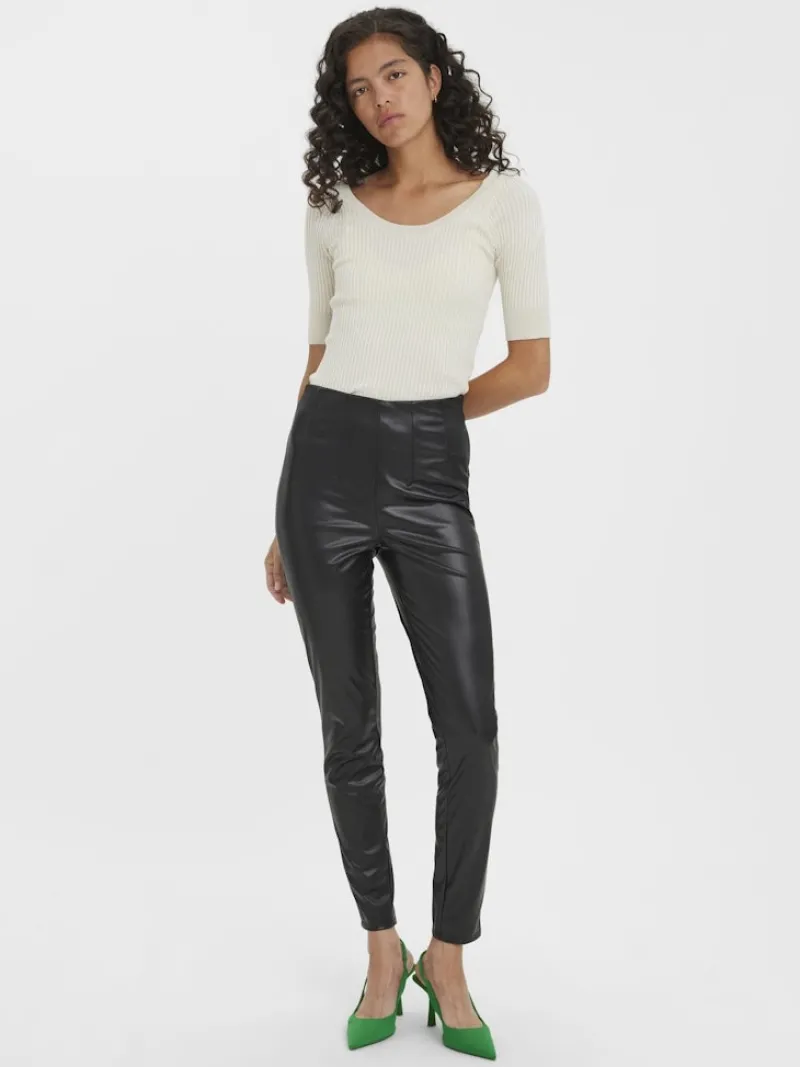 Vero Moda Hosen*VMLANA HR PL SLIM PANT Black
