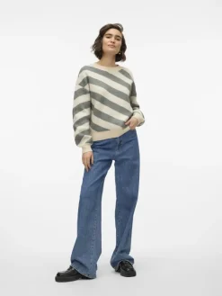 Vero Moda Pullover & Sweatshirts*VMLARA LS O-NECK PULLOVER BOO REP birch