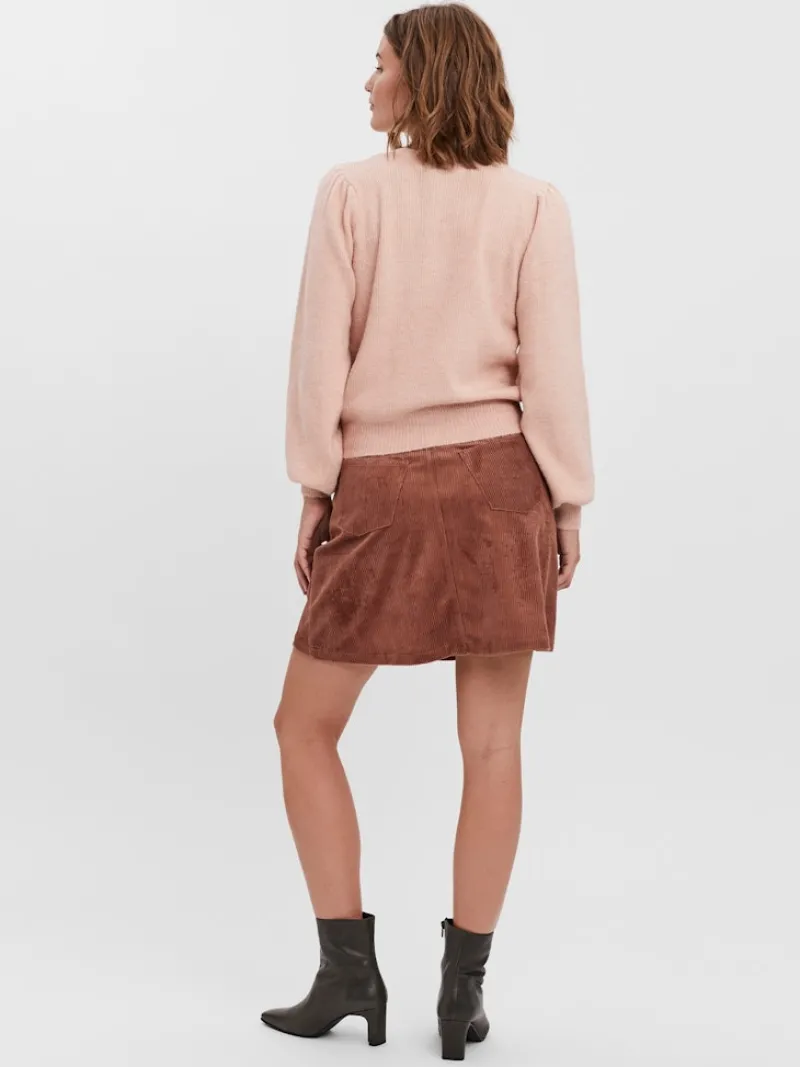 Vero Moda Pullover & Sweatshirts*VMLEFILE LS O-NECK PUFF BLOUSE COLOR Sepia Rose