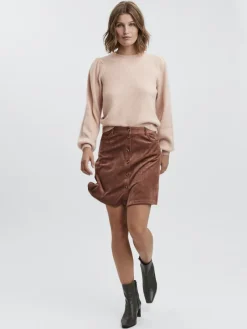 Vero Moda Pullover & Sweatshirts*VMLEFILE LS O-NECK PUFF BLOUSE COLOR Sepia Rose