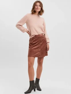 Vero Moda Pullover & Sweatshirts*VMLEFILE LS O-NECK PUFF BLOUSE COLOR Sepia Rose
