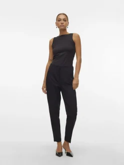 Vero Moda Hosen*VMLINA HW TAPERED PANT NOOS Black