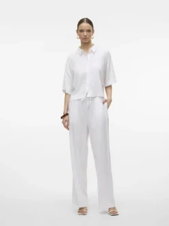 Vero Moda Hosen*VMLINN HW PANTS WVN NOOS Snow White